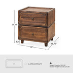 Comodino a 2 cassetti con configurazioni di archiviazione modulari