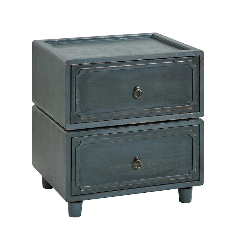 Comodino a 2 cassetti con configurazioni di archiviazione modulari