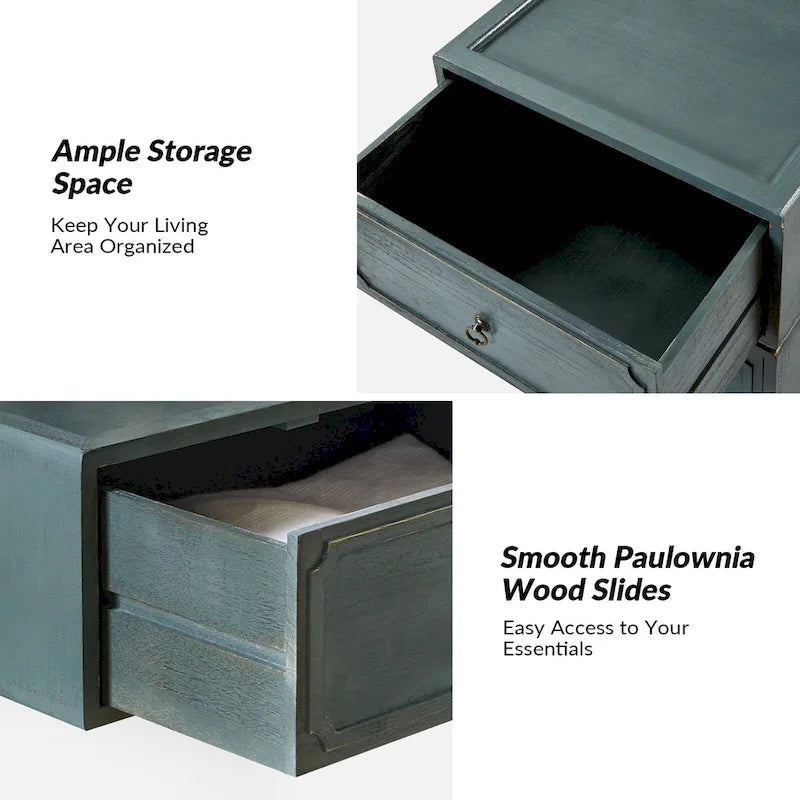 Comodino a 2 cassetti con configurazioni di archiviazione modulari