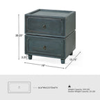 Comodino a 2 cassetti con configurazioni di archiviazione modulari