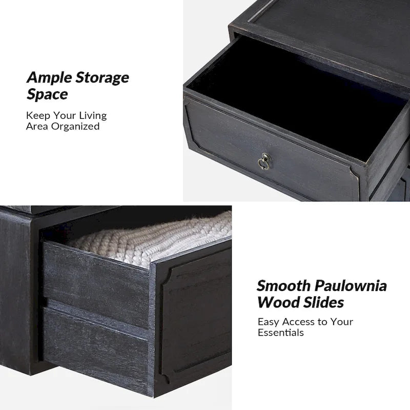 Comodino a 2 cassetti con configurazioni di archiviazione modulari