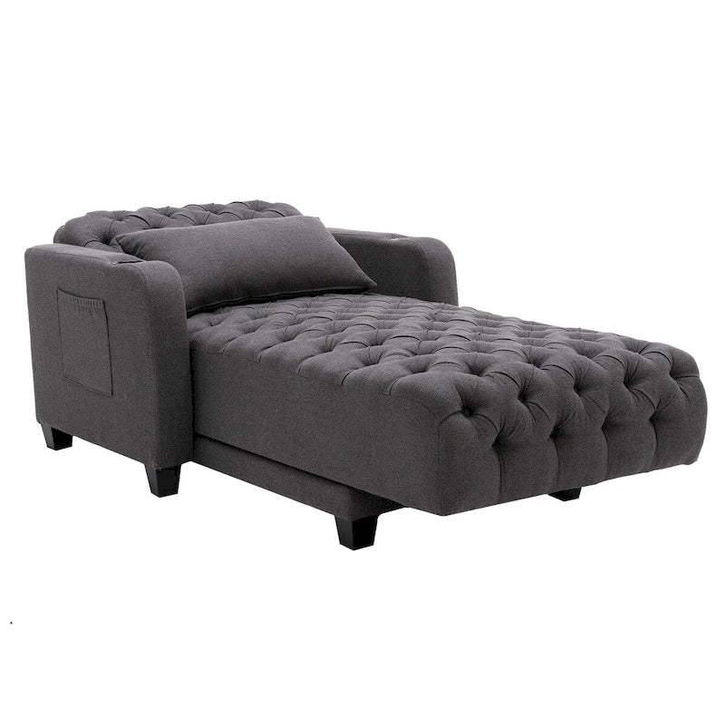 Poltrona a botte trapuntata