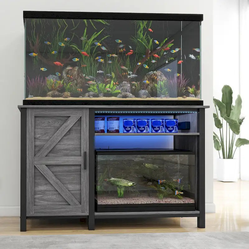 Mobile per acquario da 52 pollici per vasche da 55–75 galloni con striscia luminosa RGB
