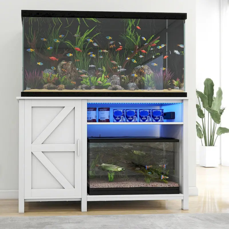 Mobile per acquario da 52 pollici per vasche da 55–75 galloni con striscia luminosa RGB