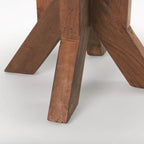 Tavolino d'appoggio in legno massiccio – 65,5 cm x 65,5 cm x 66 cm, marrone