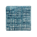 Pouf da 18" in misto poliestere blu