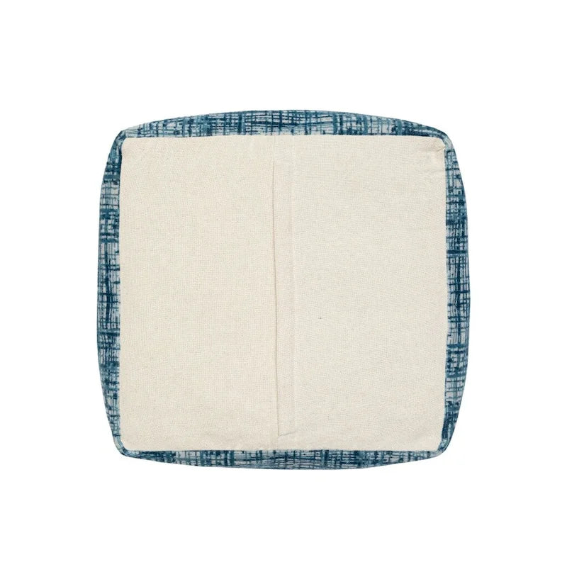 Pouf da 18" in misto poliestere blu