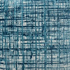 Pouf da 18" in misto poliestere blu