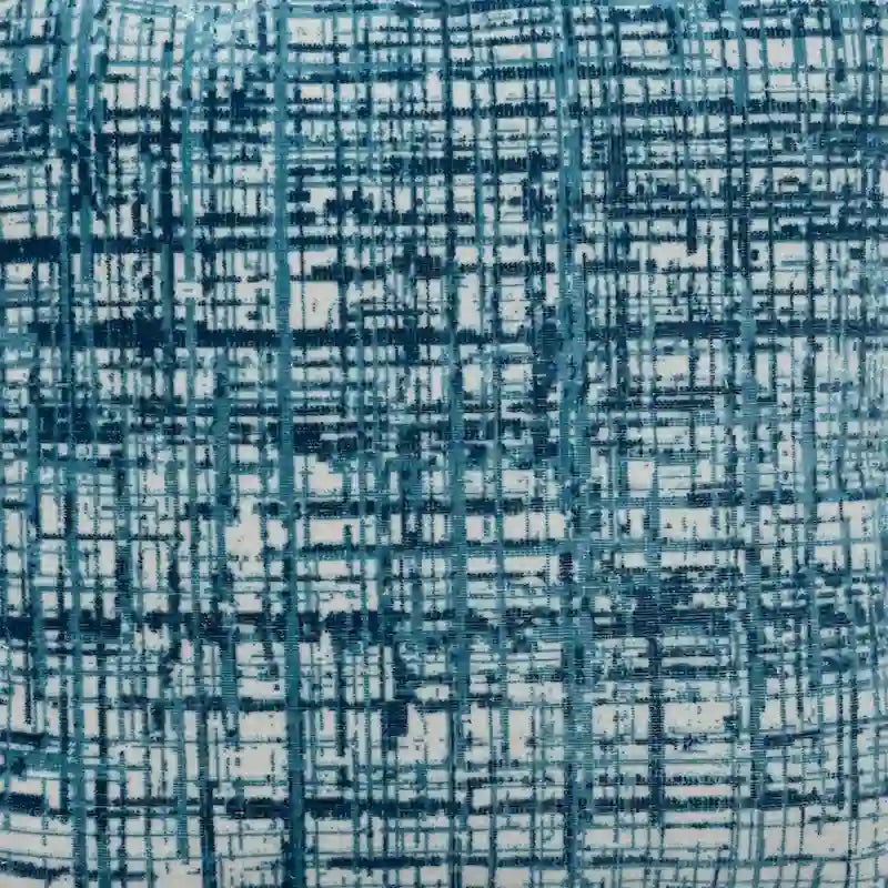 Pouf da 18" in misto poliestere blu