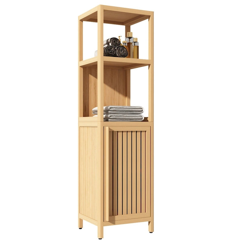 Mobiletto bagno da terra con ripiano aperto
