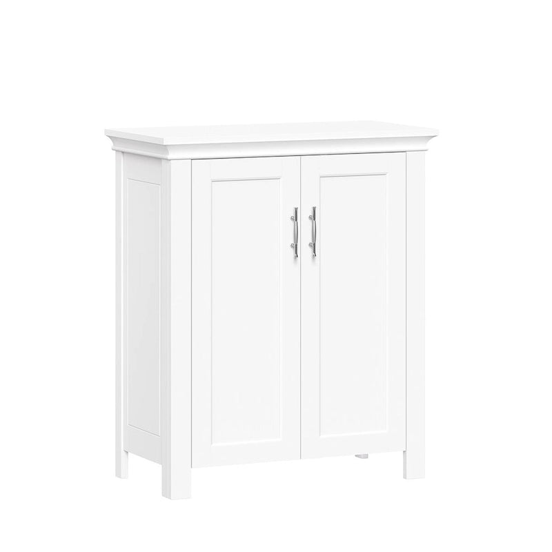 Mobile bagno da terra bianco con 3 ripiani