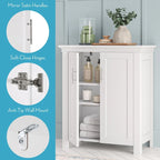 Mobile bagno da terra bianco con 3 ripiani