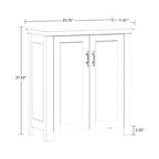 Mobile bagno da terra bianco con 3 ripiani