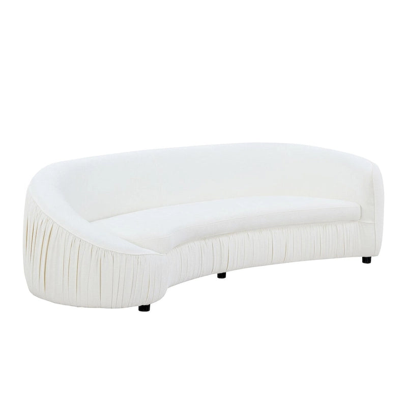 Divano curvo in tessuto a 4 posti con schienale ergonomico