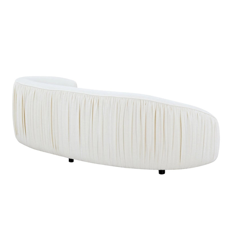 Divano curvo in tessuto a 4 posti con schienale ergonomico