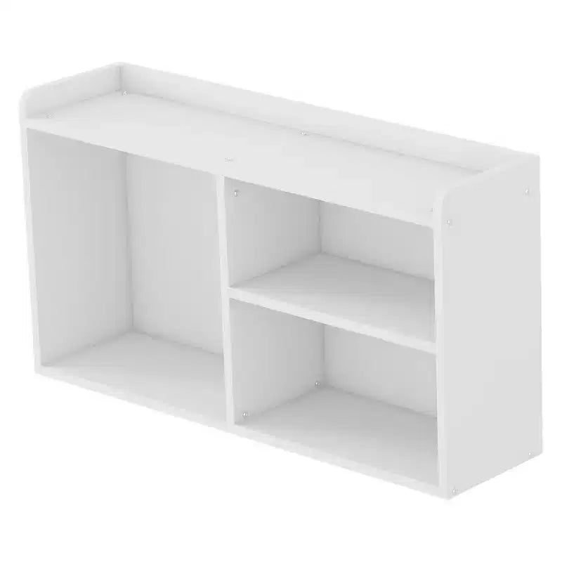 Lit mezzanine bas Whisen format une place pour enfants avec toboggan, bibliothèque de rangement mobile et barrières de sécurité