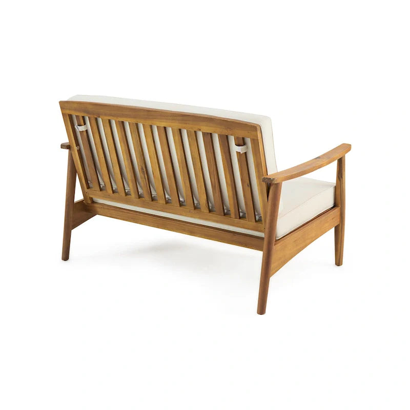 Ensemble de salon de jardin 4 places en bois d’acacia Willowbrook de Christopher Knight Home