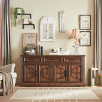 Farmhouse Buffet Sideboard Cabinet,Coffee Bar Wine Bar for Dining Room - N/A