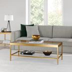 Alexis Metal and Glass Coffee Table