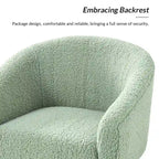 Moderne Sheila-fauteuil van bouclé met een breedte van 30 W en poten van massief hout, set van 2, van HULALA HOME