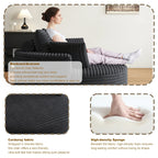 Draaifauteuil voor één persoon van corduroy, chenille en schuim