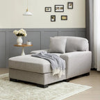 Modernes übergroßes Chaiselongue-Schlafsofa im Mid-Century-Stil mit Kissen