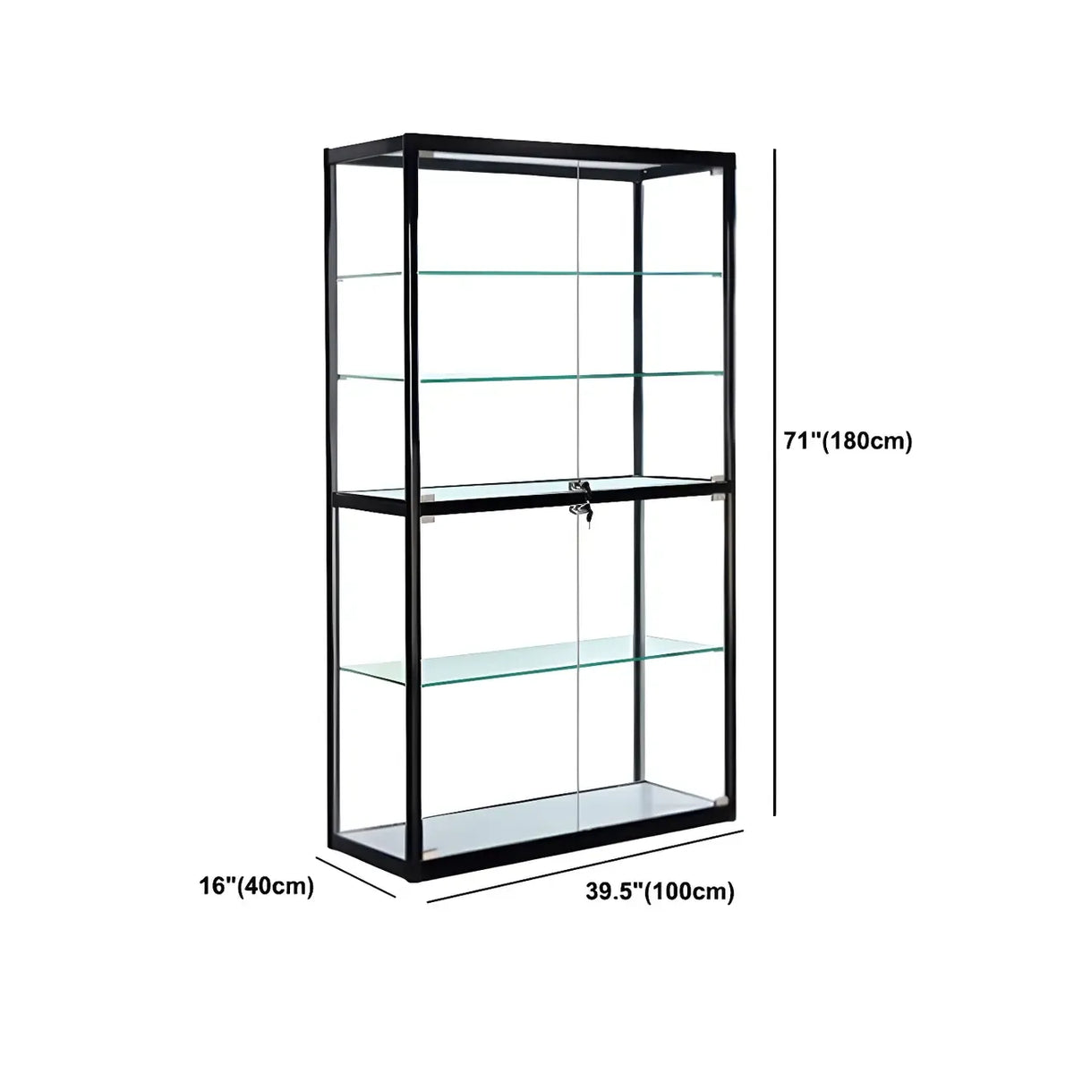 Vitrine contemporaine rectangulaire en verre noir