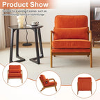 Tapicerowany fotel akcentowy w stylu mid-century modern