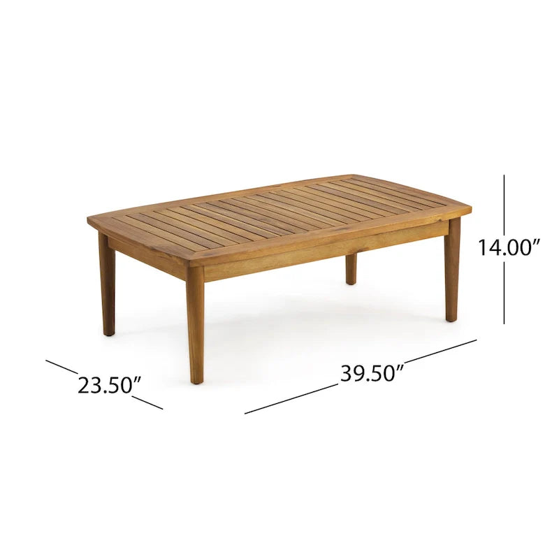 Ensemble de salon de jardin 4 places en bois d’acacia Willowbrook de Christopher Knight Home