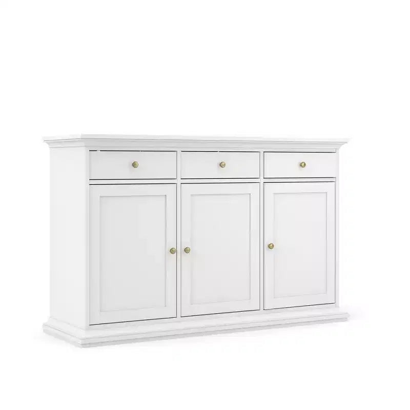 Tvilum, buffet avec 3 portes et 3 tiroirs, blanc