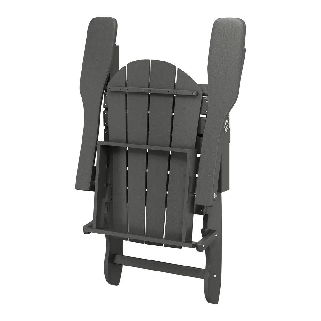Polytrends Laguna, kleurvaste, weerbestendige, inklapbare Adirondackstoel voor buiten op het terras