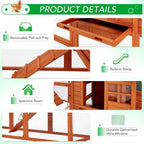 Grand poulailler en bois AECOJOY de 144' avec enclos