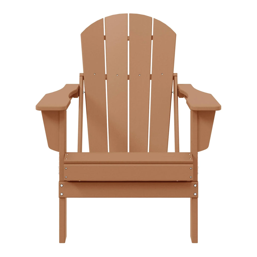 Polytrends Laguna, kleurvaste, weerbestendige, inklapbare Adirondackstoel voor buiten op het terras
