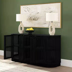 Plank+Beam Contour Sideboard aus Massivholz mit 3 Türen, 59-TV-Ständer fürs Wohnzimmer