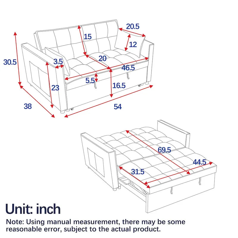 2-Sitzer-Schlafsofa