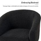 Moderne Sheila-fauteuil van bouclé met een breedte van 30 W en poten van massief hout, set van 2, van HULALA HOME