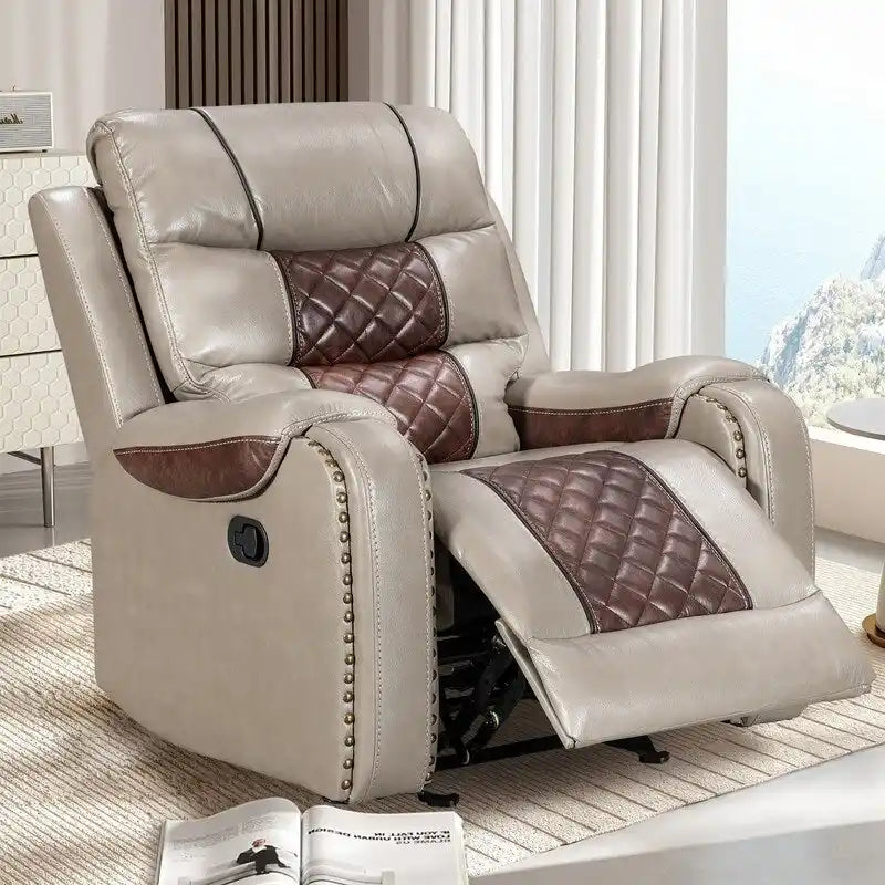 Großer Relaxsessel aus Kunstleder im amerikanischen Design für das Wohnzimmer
