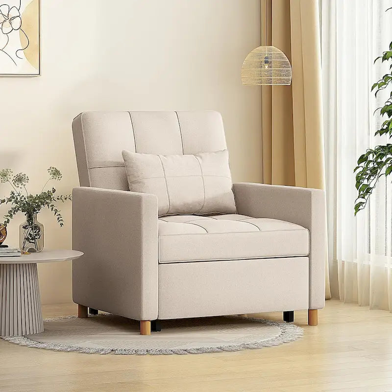 AECOJOY 3-in-1 slaapbankstoel met kussen en verstelbare rugleuning