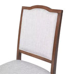 Ensemble de 4 chaises de salle à manger de style champêtre avec dossiers hauts et assises rembourrées