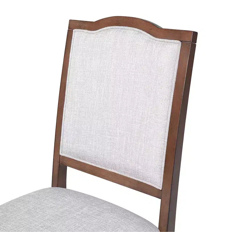 Ensemble de 4 chaises de salle à manger de style champêtre avec dossiers hauts et assises rembourrées