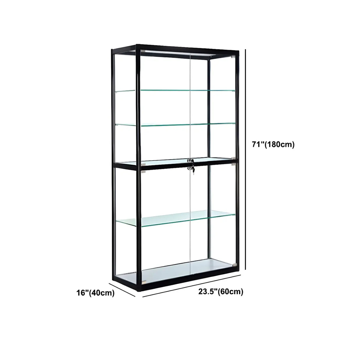 Vitrine contemporaine rectangulaire en verre noir