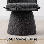 Set aus 6 modernen, um 360° drehbaren Esszimmerstühlen ohne Armlehnen mit säulenförmigem Fuß, elegante Akzentstühle für Küche, Esszimmer oder Büro-Panipeachy