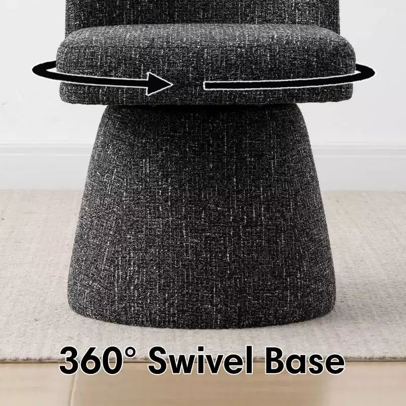 Set aus 6 modernen, um 360° drehbaren Esszimmerstühlen ohne Armlehnen mit säulenförmigem Fuß, elegante Akzentstühle für Küche, Esszimmer oder Büro-Panipeachy