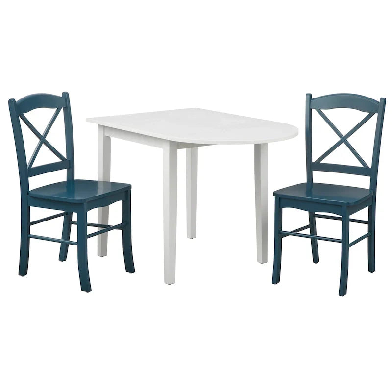 Simple Living Essgruppe im Landhausstil mit Klapptisch, 3-teilig