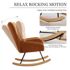 Fauteuil à bascule pour chambre de bébé, fauteuil à glissière pour le salon et l'allaitement, fauteuils d'appoint confortables pour chambre, fauteuils d'intérieur rembourrés en peluche effet teddy