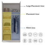 Freistehender zweitüriger Kleiderschrank für das Schlafzimmer mit Kleiderstange