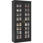 Hoge schoenenkast van Lantine met deuren, schoenenopbergruimte met 8 niveaus en verstelbare planken, moderne schoenenkast voor hal, kledingkast of woonkamer, wit
