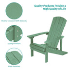 Bonosuki wetterfeste Adirondack-Gartenstühle aus Holz - Set aus 4