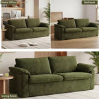 Dyonery 86 Cloud 2-Sitzer-Sofa, tiefe Sitzfläche und breite Armlehnenkissen, stabiler Rahmen, atmungsaktives ergonomisches Design