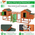 Grand poulailler en bois AECOJOY de 144' avec enclos